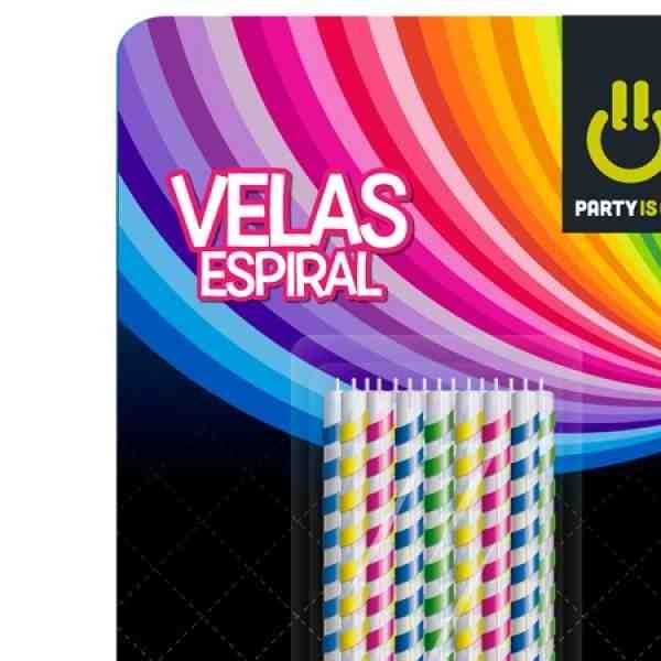 VELA ESPIRAL 6CM. PAYASO BL. C24 PZ. COL. MIX SURT. C.24